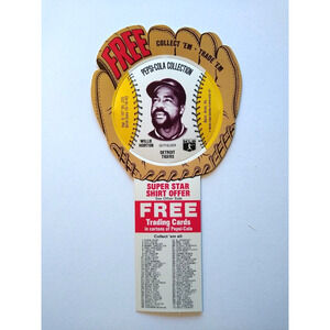 Pepsi-Cola Baseball Trading Card 1977 Willie Horton Detroit Tigers MLB Diecut